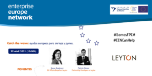 Cartel de la sesión Ayudas europeas para start-ups y pymes