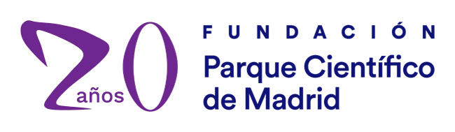 Logo 20º aniversario de la Fundación Parque Científico de Madrid (FPCM)