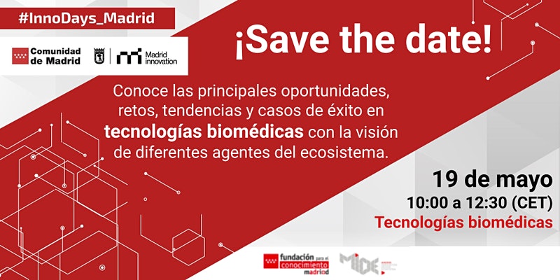 Cartel del InnoDay de Tecnologías Biomédicas 2022