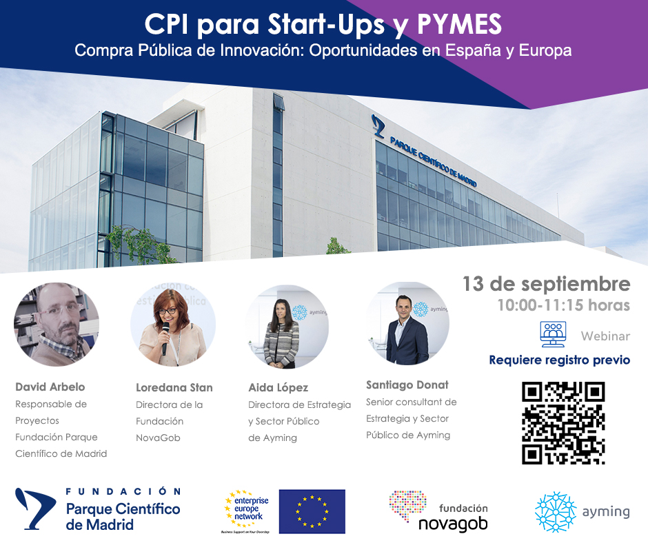 Cartel de la jornada CPI para Start-Ups y Pymes