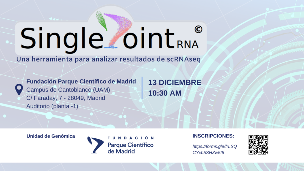 Cartel del seminario de presentación de SinglePointRNA.