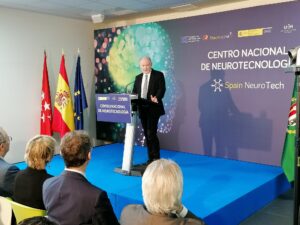 Rafael Yuste, asesor científico de Spain NeuroTech, en el acto de constitución del consorcio.