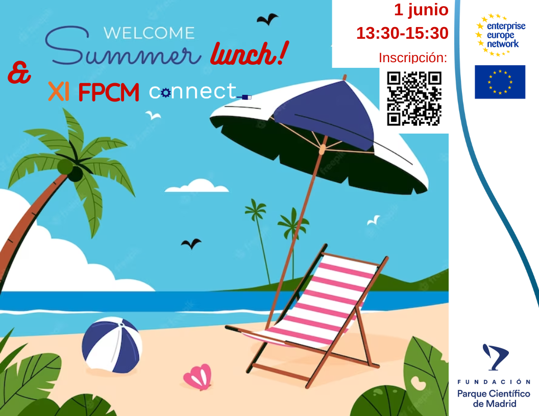 Cartel del FPCM Connect XI y comida de verano