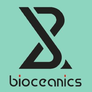 Logo de Bioceanics, dedicada a aplicar biotecnología marina para desarrollar soluciones sostenibles, mediante su tecnología Biokrill, con aplicaciones en salud, cosmética y nutrición.