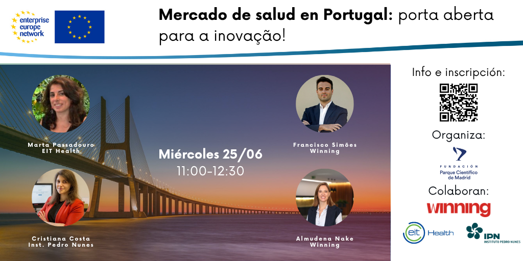 Cartel de la sesión Mercado de salud en Portugal