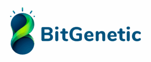Logo de BitGenetic, soluciones de diagnóstico genómico de alta precisión para la medicina personalizada y el asesoramiento genético integral.