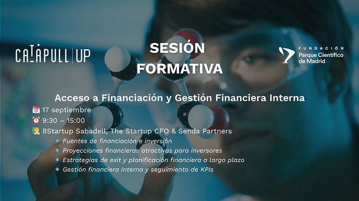 Cartel de la sesión de financiación y finanzas de CaTaPull UP