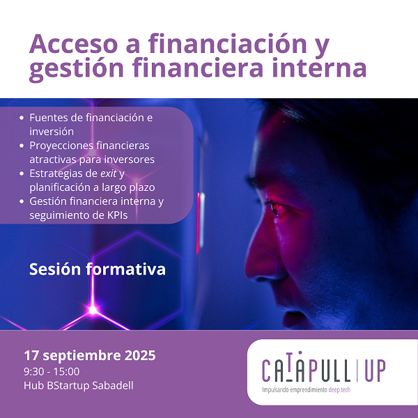 Cartel de CaTaPull UP formación financiación