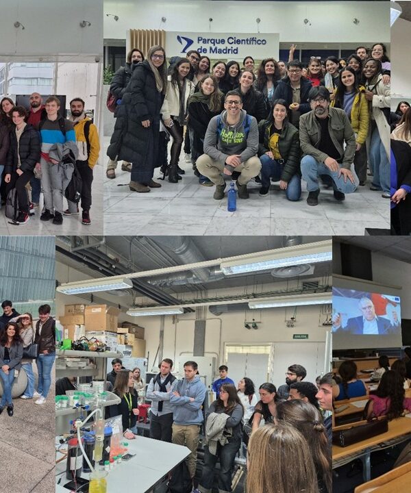 Fotos en el PCM de seis visitas diferentes de alumnos UAM y UCM en 2025