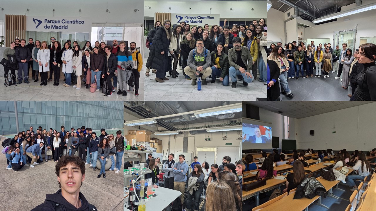 Fotos en el PCM de seis visitas diferentes de alumnos UAM y UCM en 2025