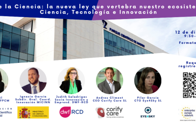 Cartel de la Jornada sobre la Ley de la Ciencia.