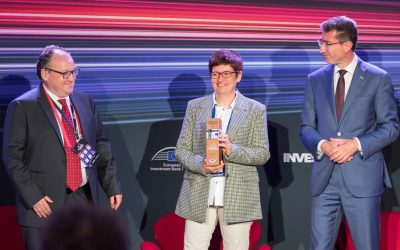 Isabel Portero, CEO de Biohope, recoge el Innovation Champion Award 2024 del BEI.