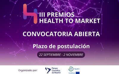 Cartel de los III Premios Health to Market PCM EIT Health