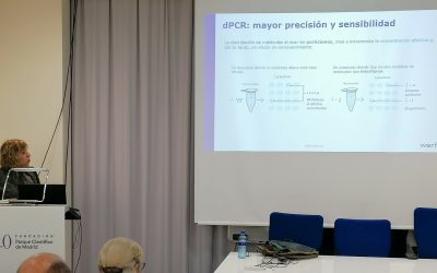 Ventajas de la PCR digital explicadas durante el seminario de la Unidad de Genómica con Werfen.